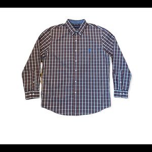 U.S.Polo ASSN Size-L Plaid Button-down Shirts.